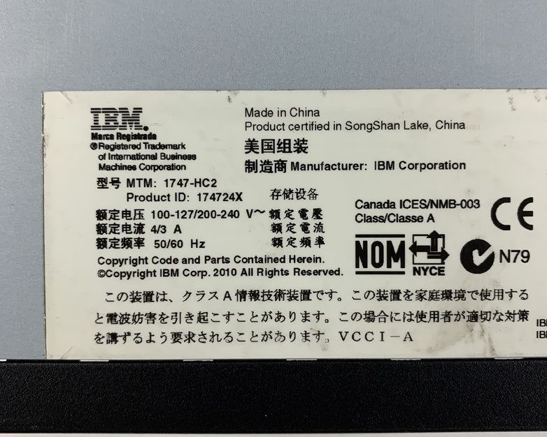 IBM 1747-HC2 69Y2921 170-6070-01 System Storage Enclosure Chassis 2x Power Supp