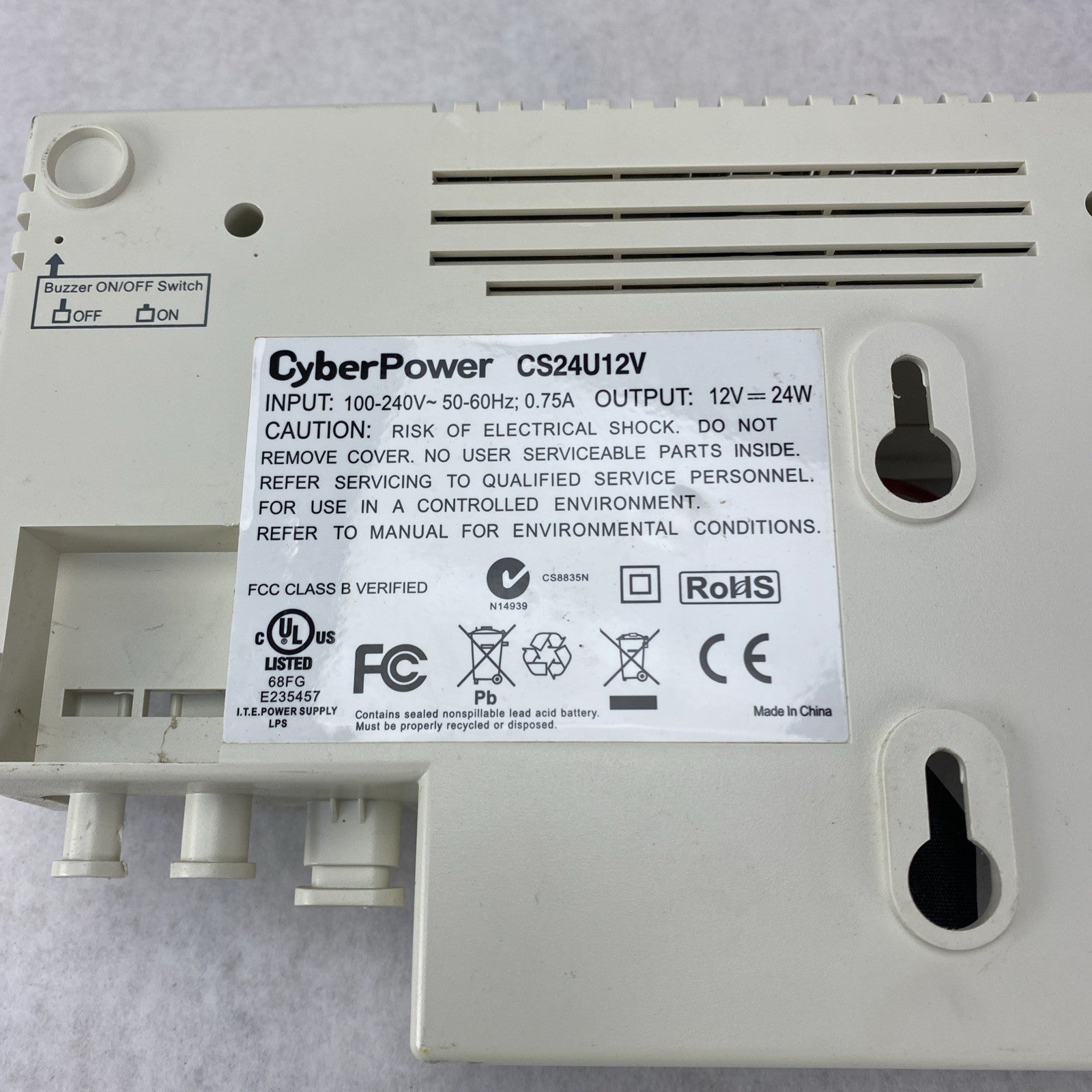 Cyber power CS24U12V Power Supply Power Tested No Battery No battery Cover9