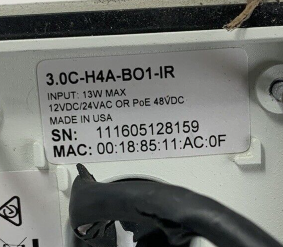 Parts and Repair Avigilon 3.0C-H4A-BO1-IR-B Outdoor CCTV Security Camera
