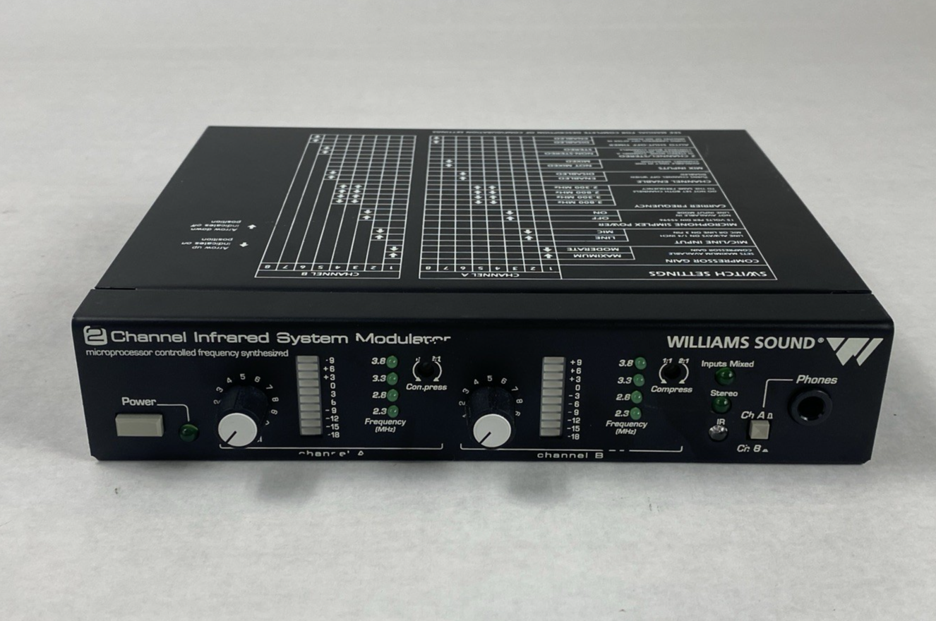 Williams Sound MOD 232 Two Channel Infrared System Modulator Untested