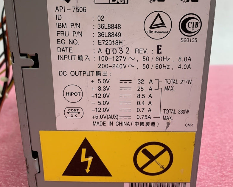 AcBel API-7506 36L8848 330W Power Supply