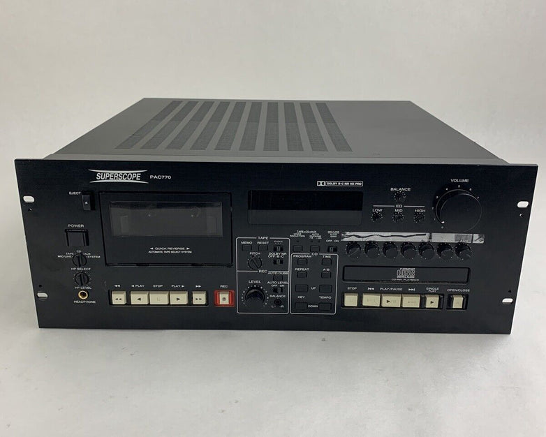 SuperScope PAC770U Professional Sound System Mixer CD Player Tested Mic 1 Bad