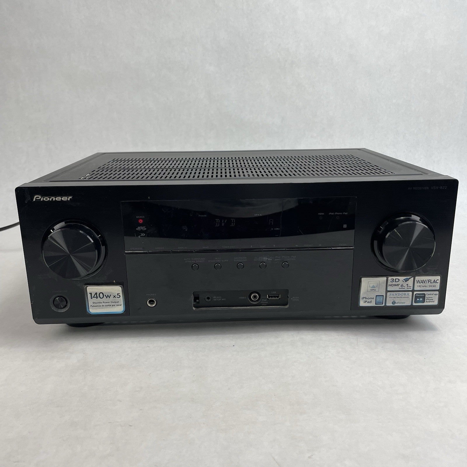 Pioneer VSX-822-K 5.1 Channel Network AV Receiver No Remote