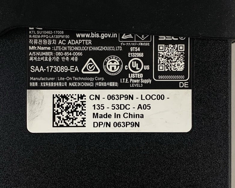 Dell 130W LA130PM190 19.5V 6.7A 130W AC Adapter Charger Large Barrel Lot of 5x