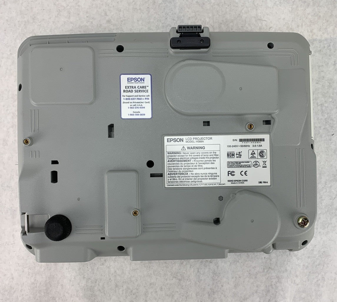 Epson H388A PowerLite 915W Projector 757 Lamp Hours No Remote - Yellow Display7