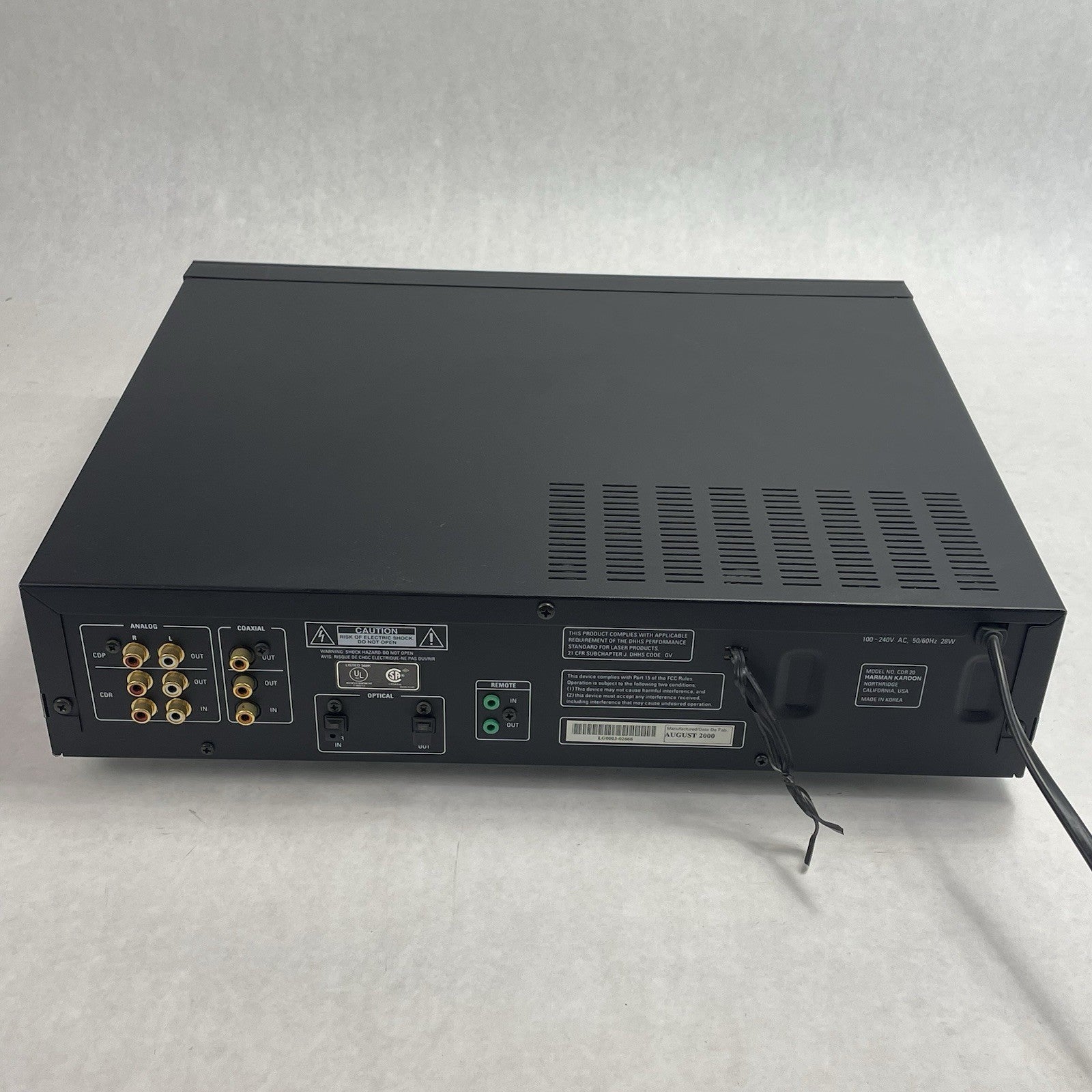 Harmon Kardon CDR 20 Dual CD Recoder For Parts or Repair7