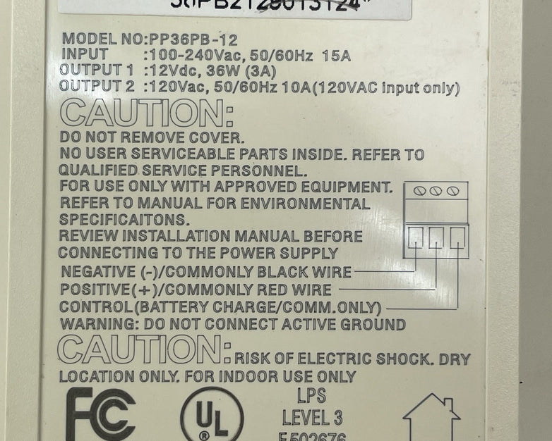 Precision Power PP36PB-12-EX FTTx Ont Power Supply NIB Yellowed Lot of 5