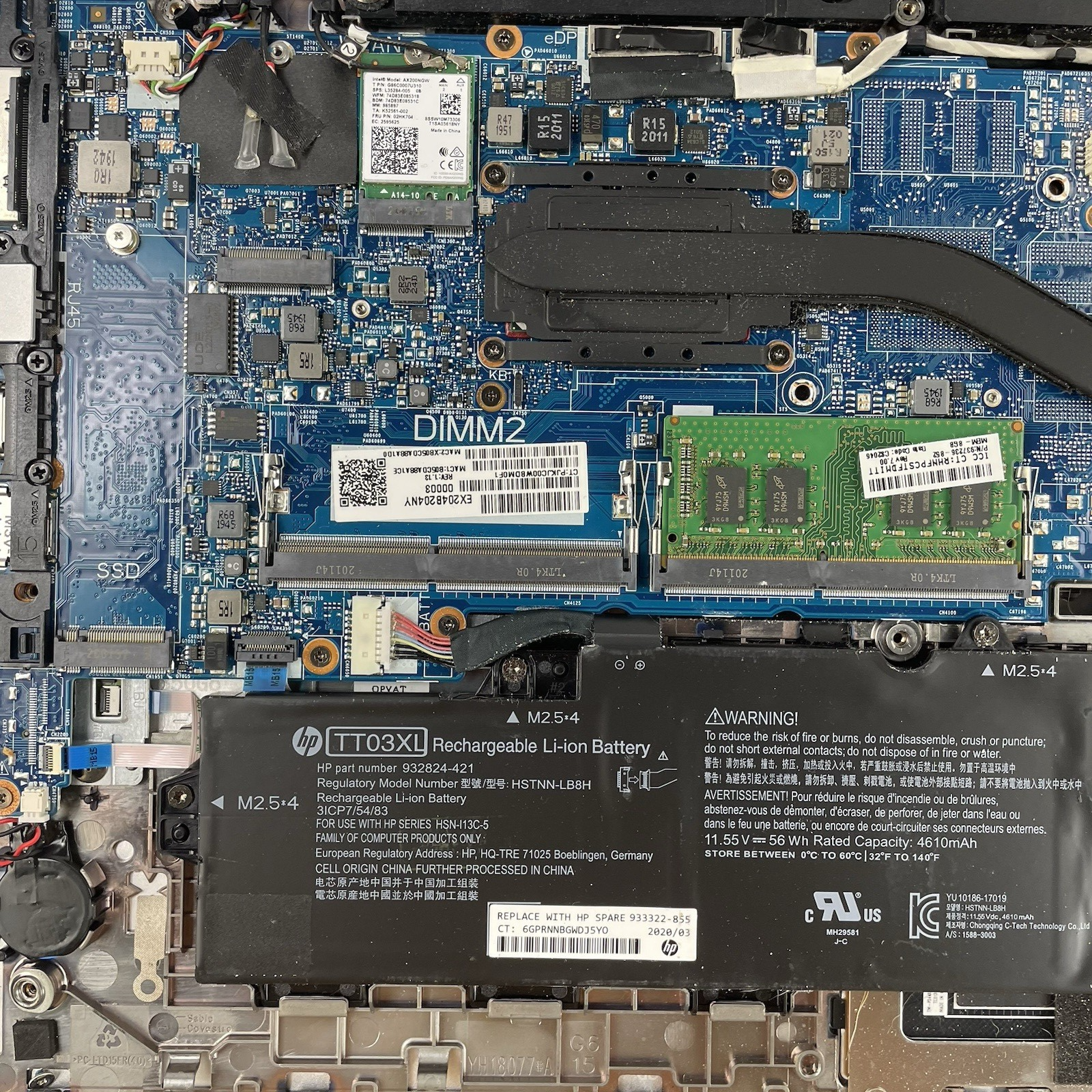 HP EliteBook 850 G6 15.6" i5-8365U 1.60 GHz 8 GB RAM No SSD/OS/AC - Hinge17