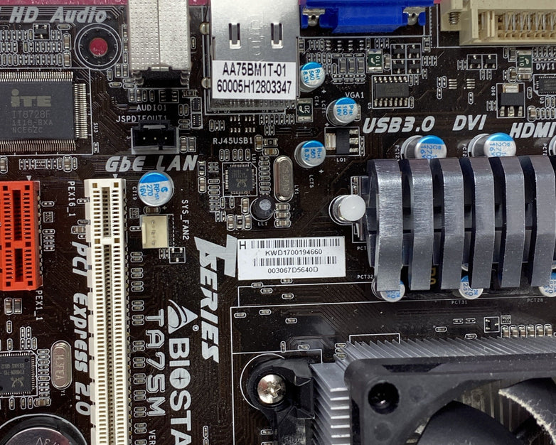 Biostat TA75M Motherboard AMD A8-3870 3.00 GHz 3GB RAM w/ Shield