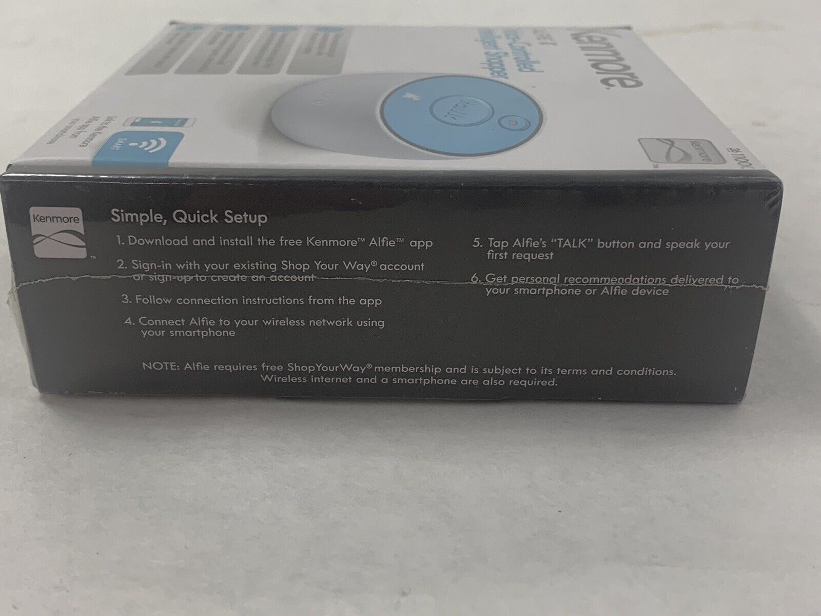 Kenmore Alfie Voice-Controlled Intelligent Shopper 11000 NIB Sealed