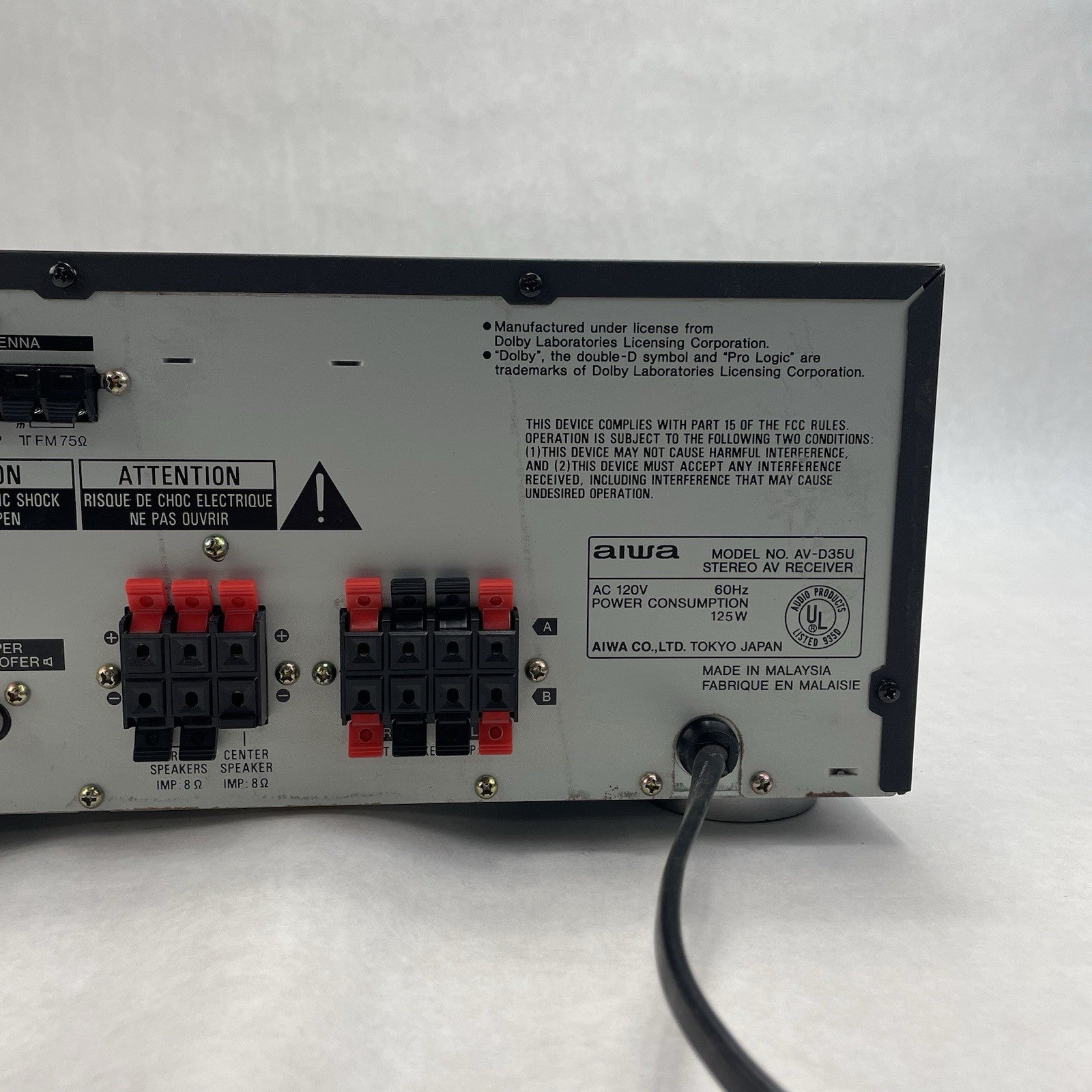 Aiwa AV-D35U 5.1Ch AV Stereo Receiver Only Tested No Remote9