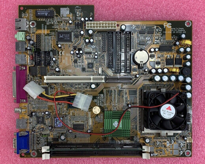 Soyo SY-71WL-T LI-7000 Motherboard Intel Celeron 400MHz 32MB RAM w/ Shield