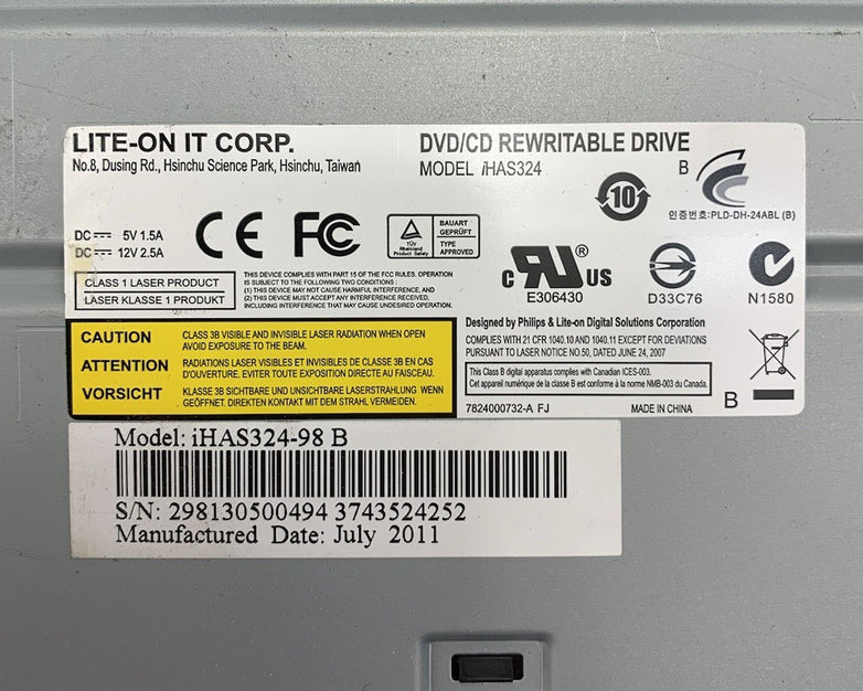 Lite-On IT iHAS324 DVD/CD Rewritable Drive (Lot of 3)