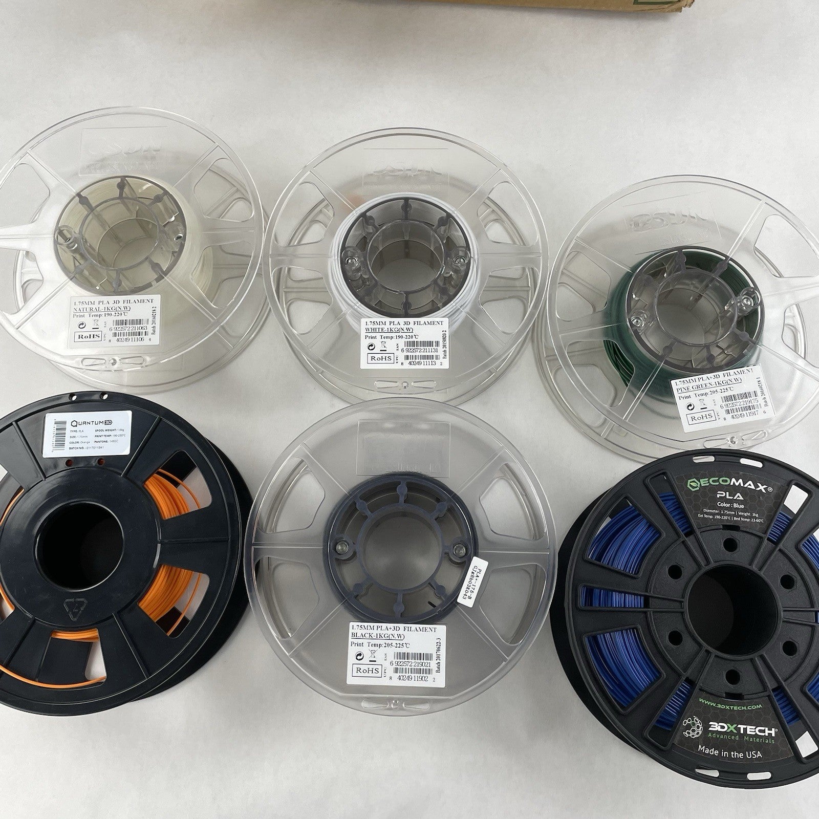 Assorted Box of 1.75MM PLA Filament