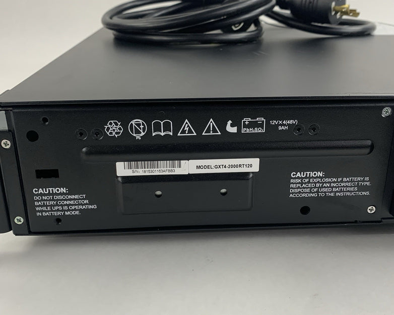 Vertiv Liebert GXT4-2000RT120 125V 20A 1940VA UPS Tested No Batteries IS-Unity