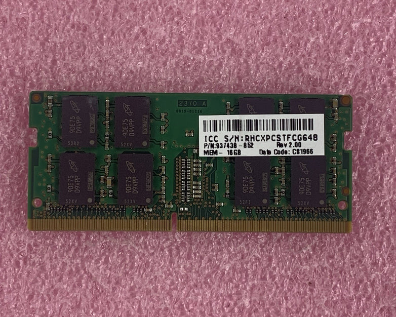 Micron MTA16ATF2G64HZ-2G6E1 16 GB DDR4-2666 PC4-21300 260-Pin Laptop Memory RAM