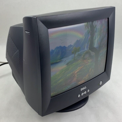 Dell E772c 17" Color CRT VGA Computer Monitor Retro Gaming Grade B Bad Button
