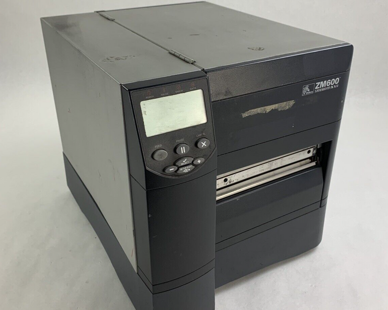 Zebra ZM600 200 DPi Label Printer Thermal Parallel USB Tested Prints For Parts