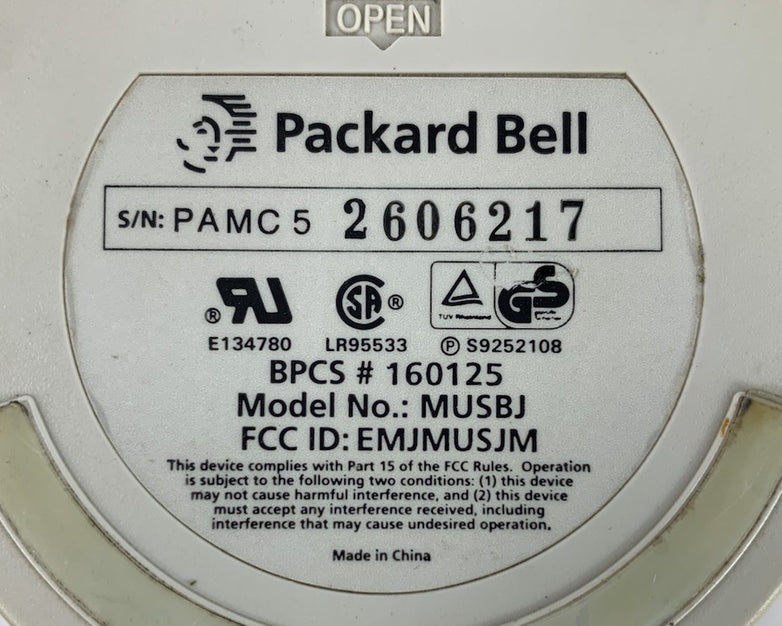 Packard Bell MUSBJ Vintage PS/2-Wired Mouse
