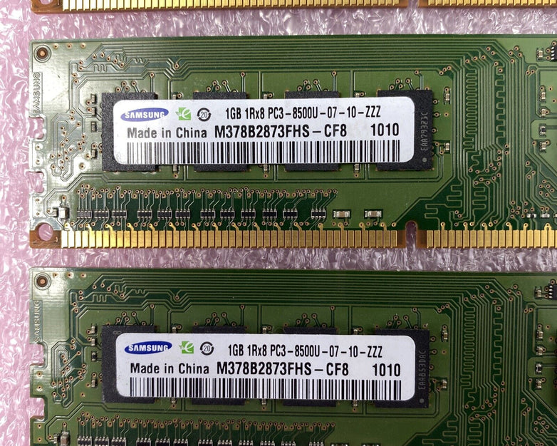 Lot( 4 ) 1GB Samsung M378B2873FHS-CF8 1Rx8 PC3-8500U Desktop RAM Memory