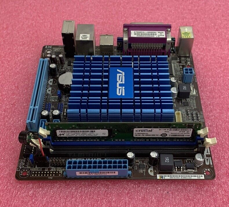 ASUS AT5NM10-I Motherboard Intel Atom D510 1.66GHz 1GB RAM No Shield