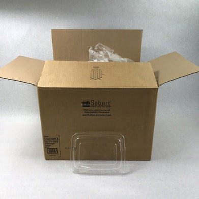Sabert 54127FSAM 7.5" X 12.5" Plastic Lids Clear Rectangular 300 Pack