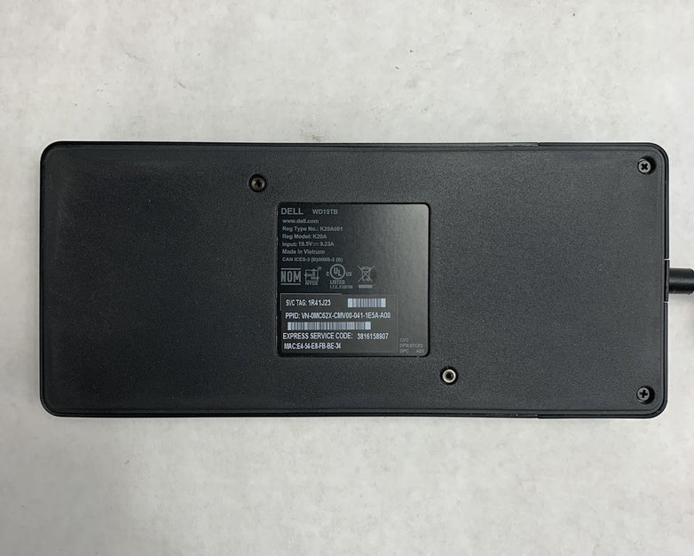 Dell WD19TB Thunderbolt USB-C Docking Station - No AC Adapter