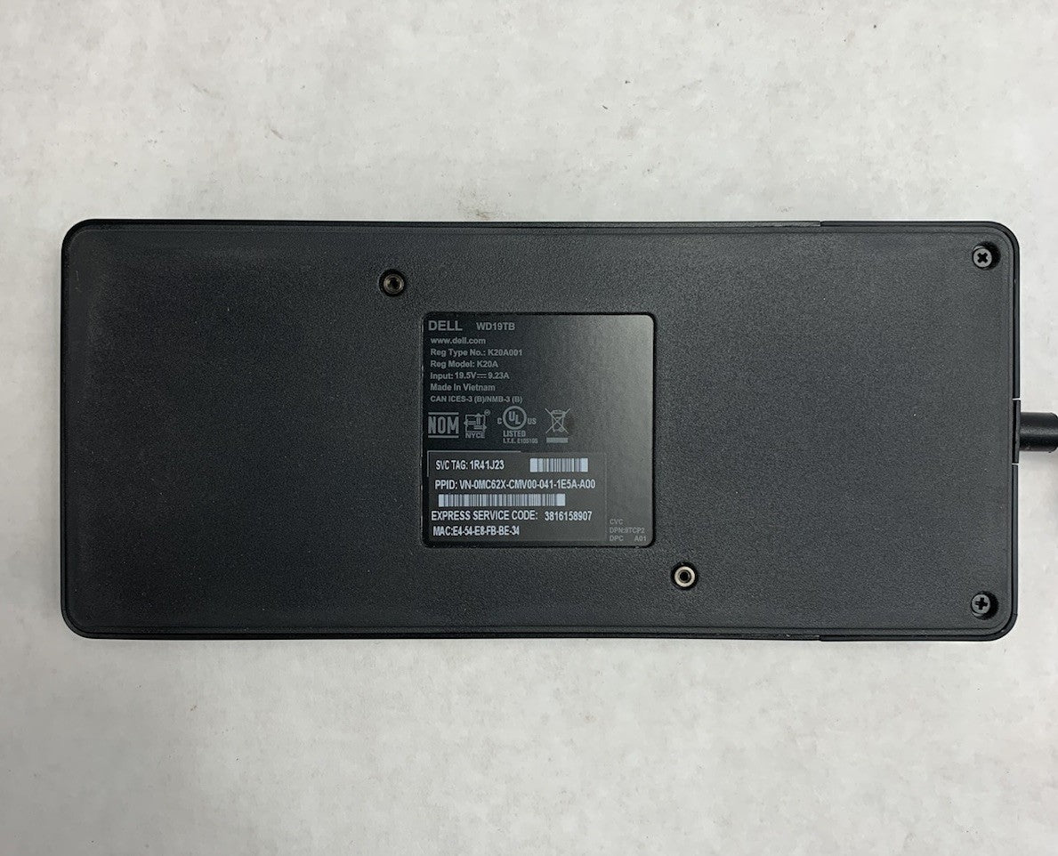 Dell WD19TB Thunderbolt USB-C Docking Station - No AC Adapter10