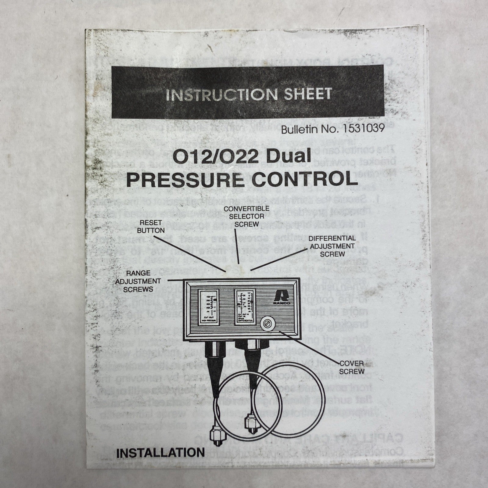 Ranco 012-1549 Dual Pressue Control With Flare Nut Connectors14