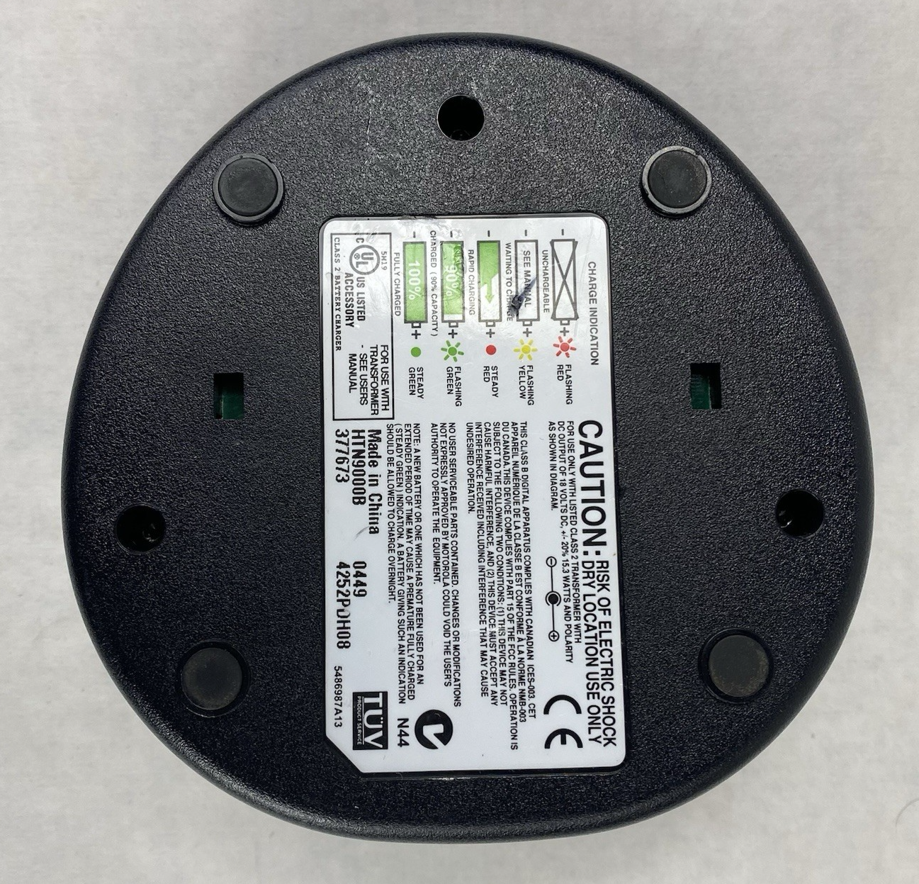 Motorola HTN9000B Single Cup Rapid Charging Dock with Power Supply