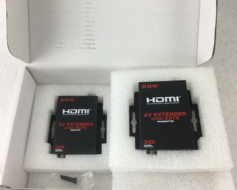 HDAV HD-C5S4 HDMI Audio Single Extender Over CAT5 UTP HD 3D 1080p (Lot of 2)