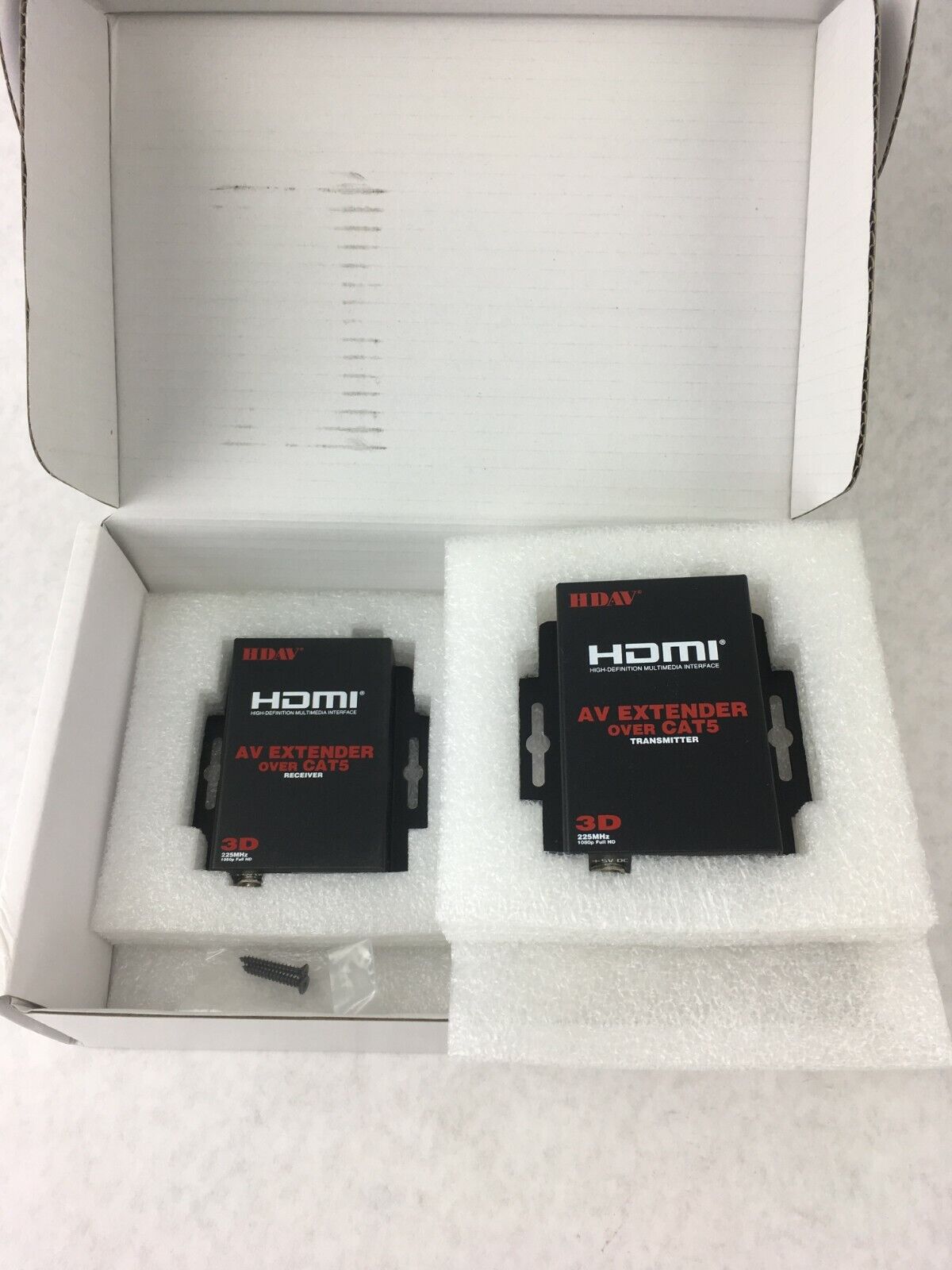 HDAV HD-C5S4 HDMI Audio Single Extender Over CAT5 UTP HD 3D 1080p (Lot of 2)