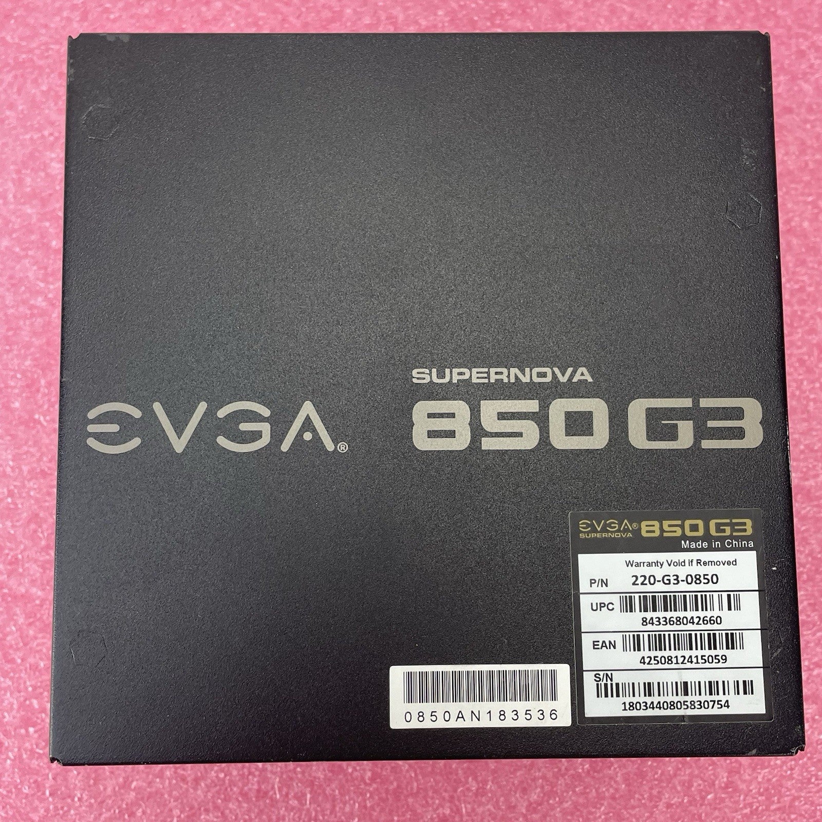 EVGA PSU 220-G3-0850 SuperNOVA 850 G3 850W 80 Plus2