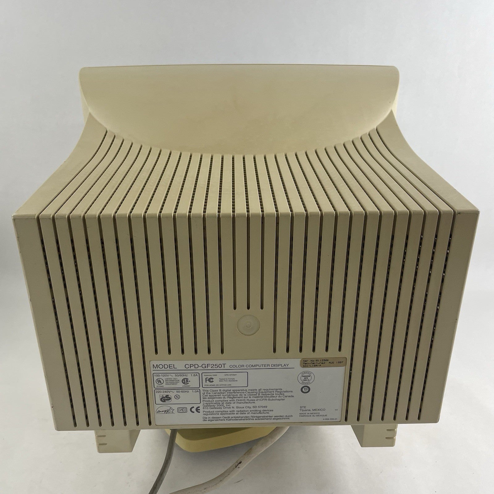 Gateway CPD-GF250T CRT Monitor 85HZ Tested8