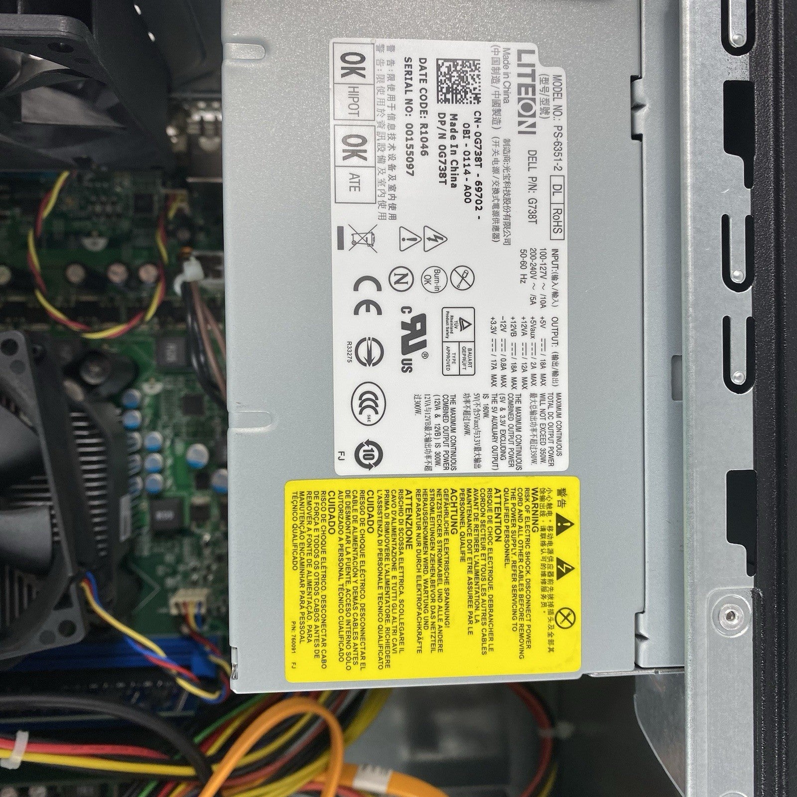 Dell Precision T1500 MT Intel Core i3-540 3.07GHz 3GB RAM No HDD No OS