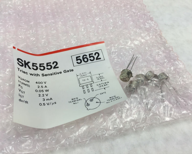 RCA SK5552 Triac with Sensitive Gate   Lot of 5   NOS