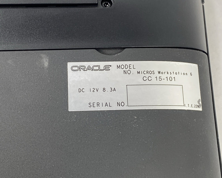 Oracle Micros Workstation 6 Atom E3827 1.74GHz 4GB RAM POS w/ Stand - No HDD/AC