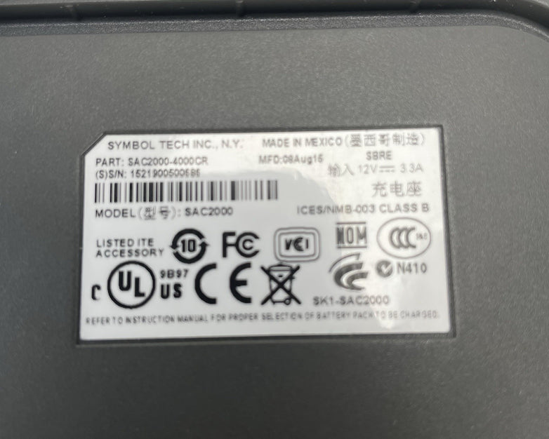 Symbol SAC2000-4000CR Cradle for MT2070/MT2090 AC Adapter included Untested