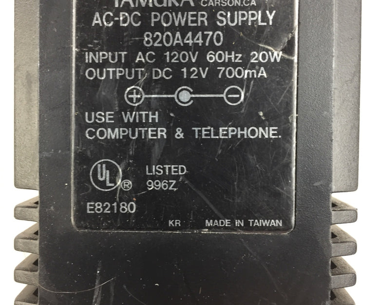 Tamura 820A4470 AC-DC Power Supply IN 120V 60Hz 20W OUT 12V 700mA