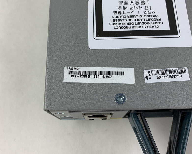 Cisco Catalyst 3850 WS-C3850-24T-S V07 24-Port Ethernet Network Switch Tested