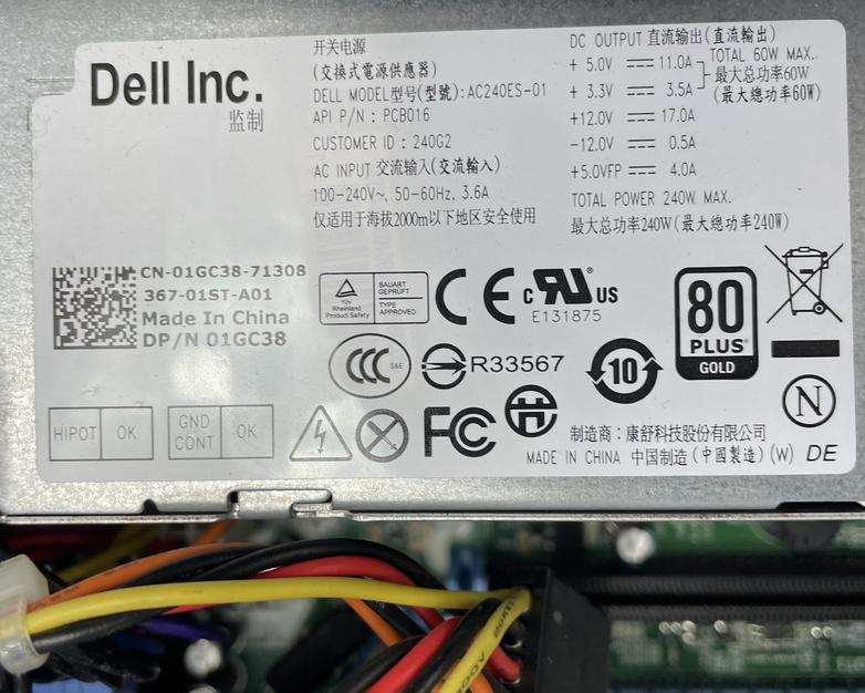 Dell OptiPlex 7010 SFF Intel i5-34755 2.90 GHz 4 GB RAM No HDD No OS