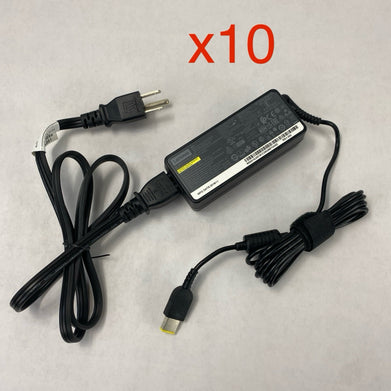 Lenovo A17-065N2A 65W 20V 3.25A Yellow Square Tip Charger AC Adapter (Lot of 10)