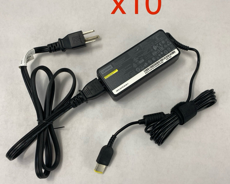 Lenovo A17-065N2A 65W 20V 3.25A Yellow Square Tip Charger AC Adapter (Lot of 10)