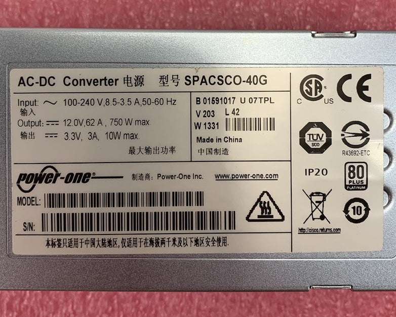 Power-One SPACSCO-40G 750W AC-DC Converter