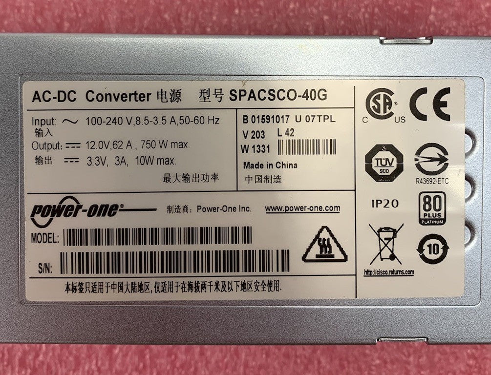 Power-One SPACSCO-40G 750W AC-DC Converter