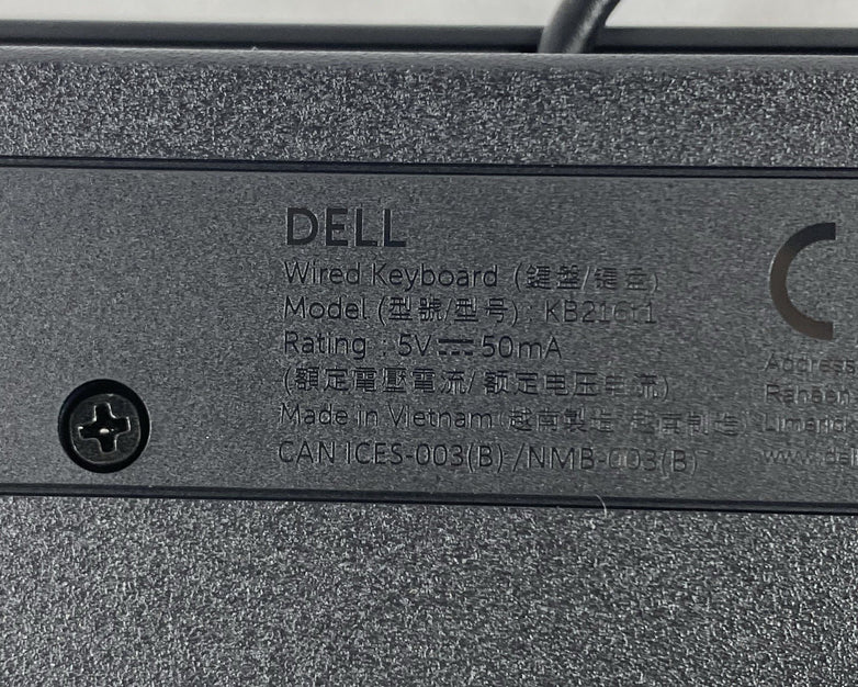 Dell KB216t1 Wired USB Slim Keyboard (Lot of 10)