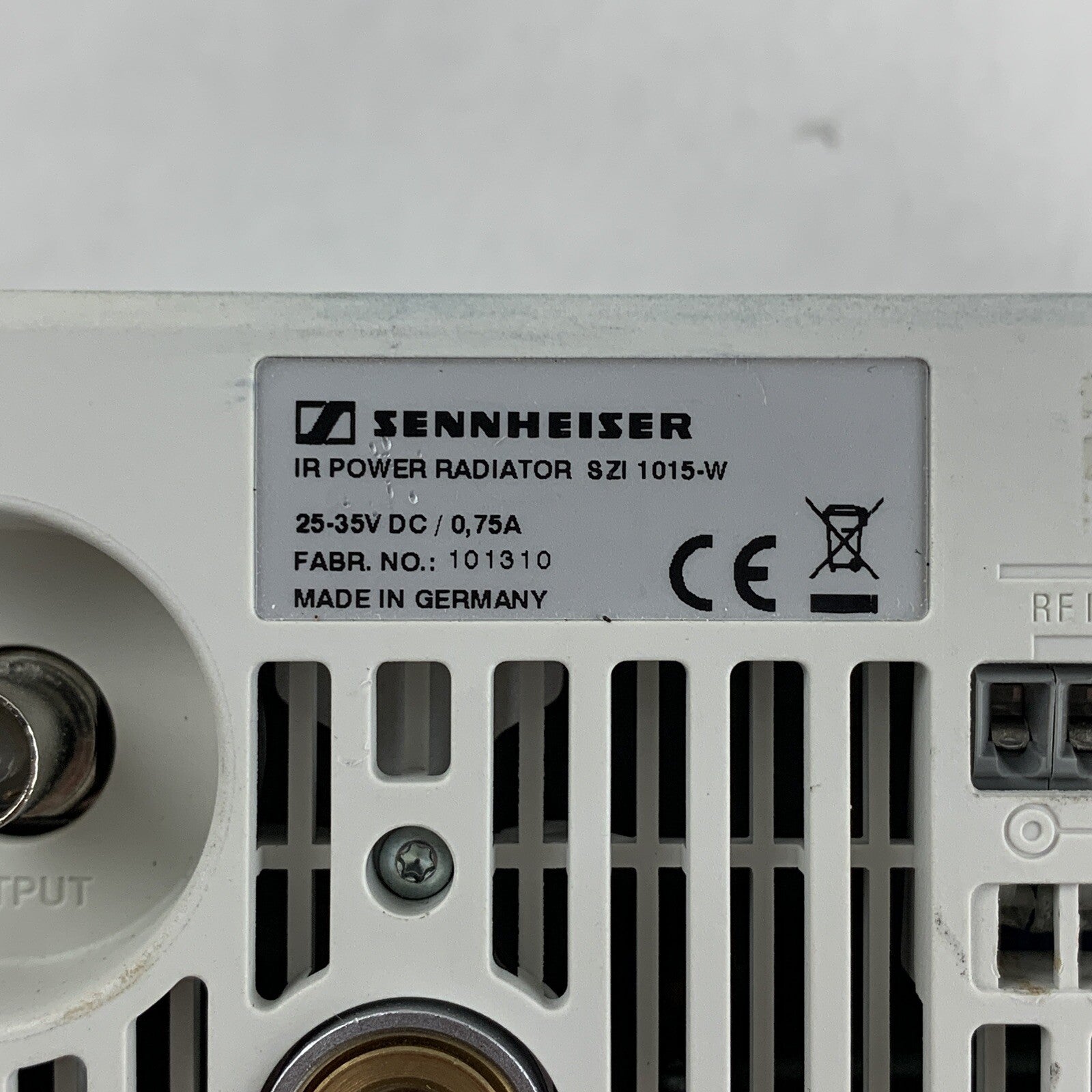 Sennheiser SZI 1015-W IR Strahler Power Radiator  Untested