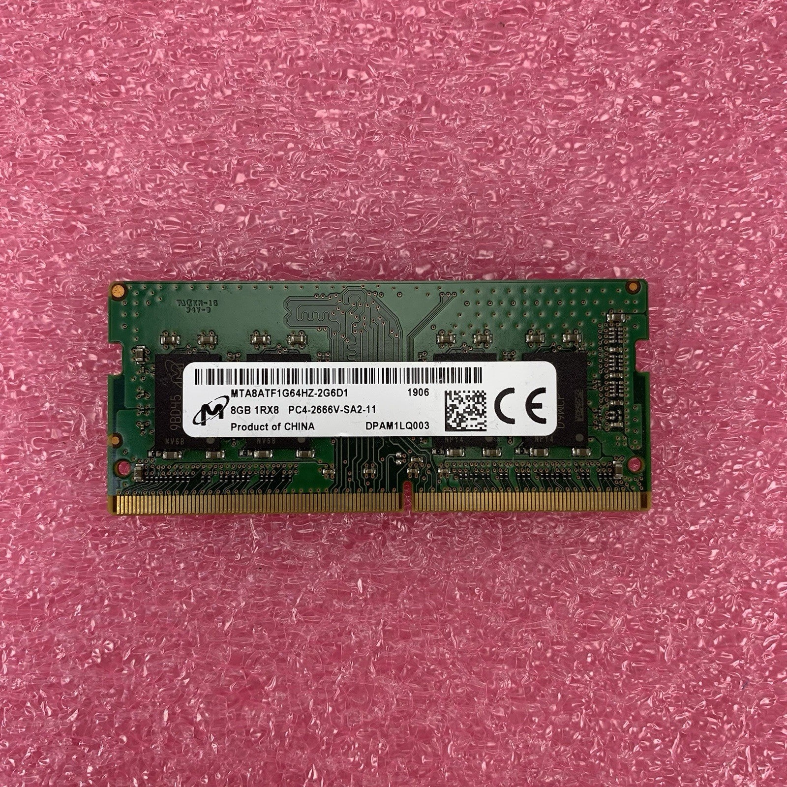 Micron MTA8ATF1G64HZ-2G6D1 PC4-2666V-SA2-11 8GB 1Rx8 Desktop Memory RAM5