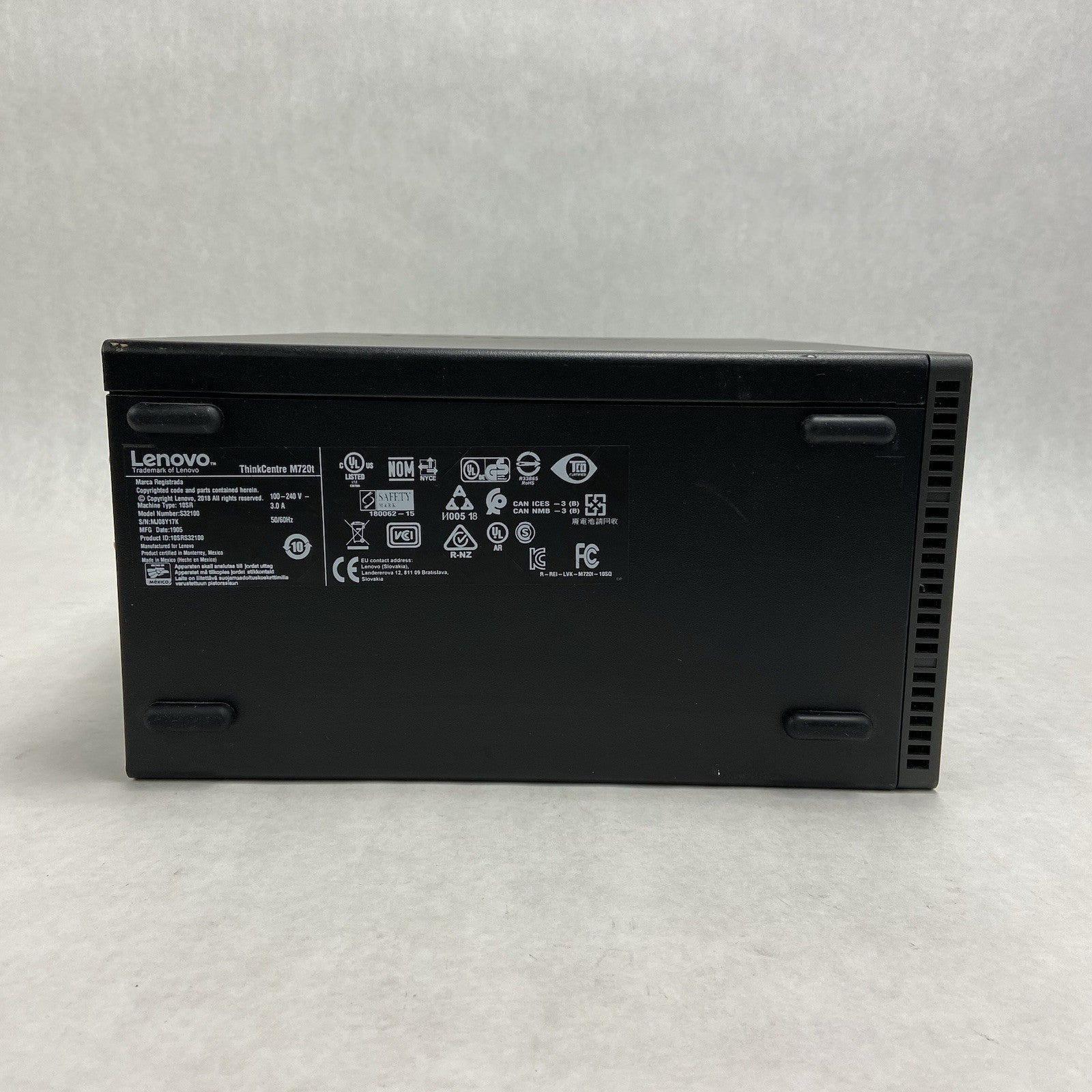 Lenovo ThinkCentre M720T MT Intel Core i7-8700 3.2GHz 8GB RAM No HDD No OS7