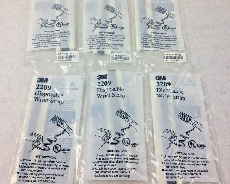 SUN 250-1007-01 Brand 3M 2209 Static Protection Wrist Grounder Lot of (6)